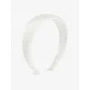 Jennifer Behr Womens Cream Kate Brand-patch Silk Headband In Cream