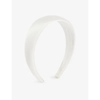 Jennifer Behr Womens Cream Kate Brand-patch Silk Headband