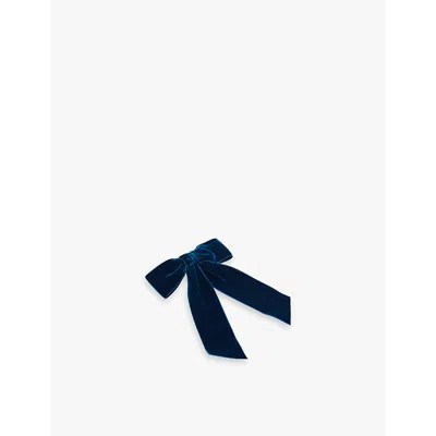 Jennifer Behr Womens Prussian Wide Velvet Bow Barrette