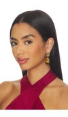 Jennifer Behr Xiomara Crystal-embellished Gold-plated Earrings In Brown