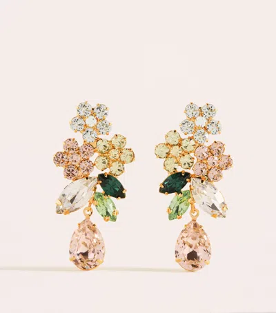 Jennifer Behr Yellow Gold-plated Bouquet Drop Earrings