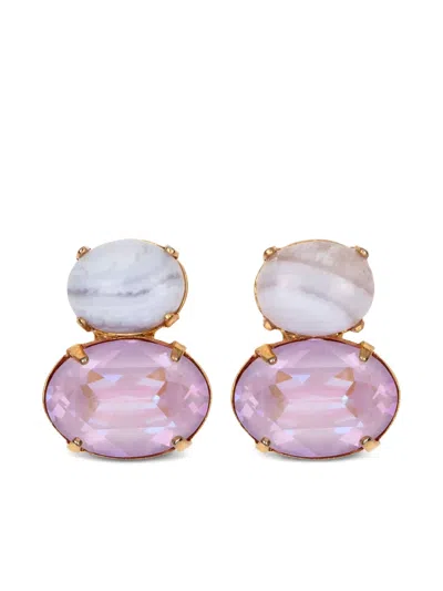 Jennifer Behr Yvette Earrings In 粉色