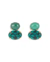 Jennifer Behr Yvette Oval-crystal Earrings In Green