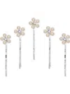 Jennifer Behr Zaya Bobby Pins (set Of Five) In Silver