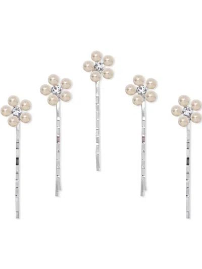 Jennifer Behr Zaya Bobby Pins (set Of Five) In Metallic