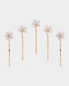 Jennifer Behr Zaya Set Of 5 Floral Pearly Bobby Pins