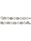 Jennifer Behr Zoe Pearly Crystal Bobby Pins, Set Of 2 In Silver