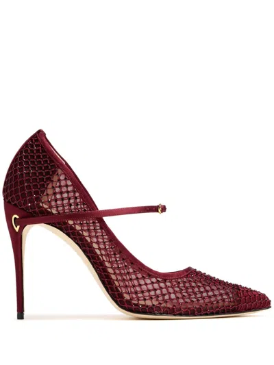 Jennifer Chamandi 105mm Lorenzo Pumps In Red