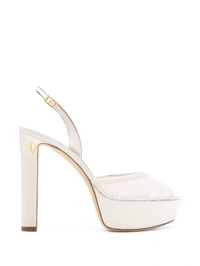 Jennifer Chamandi Antonio Lace-panel Sandals In Multi