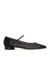 JENNIFER CHAMANDI CRYSTAL-EMBELLISHED LORENZO BALLET FLATS