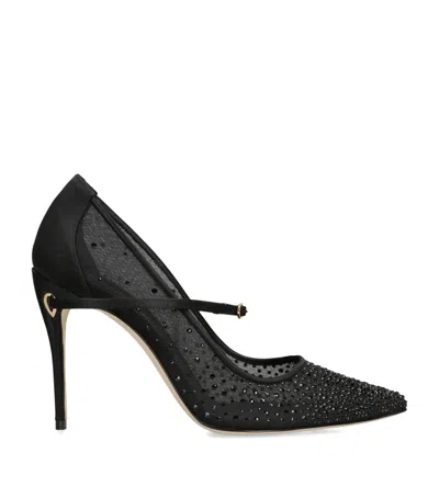 Jennifer Chamandi Embellished Lorenzo Pumps 105 In Black