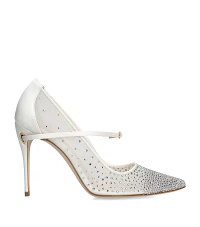 Jennifer Chamandi Embellished Lorenzo Pumps 105 In White