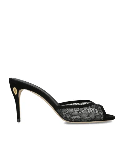 Jennifer Chamandi Lace Guido Mules 85 In Black