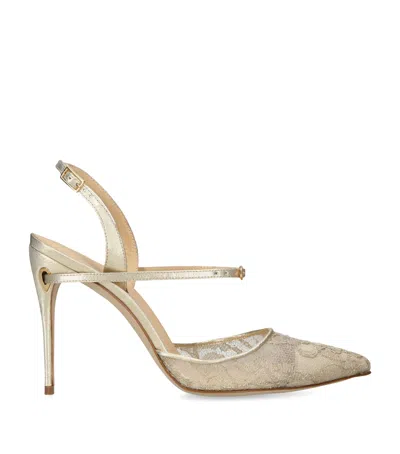 Jennifer Chamandi Lace Vittorio Slingback Heel 105