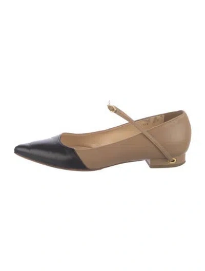 Pre-owned Jennifer Chamandi Leather Mary Jane Flats In Multi