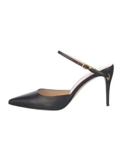 Pre-owned Jennifer Chamandi Leather Pumps In Black/blue