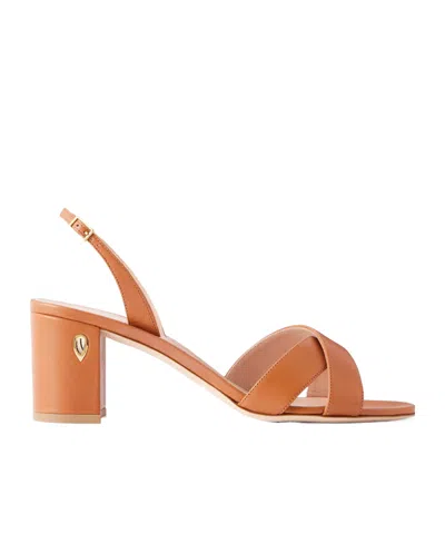 Jennifer Chamandi Leonardo 65 Leather Sandals In Brown