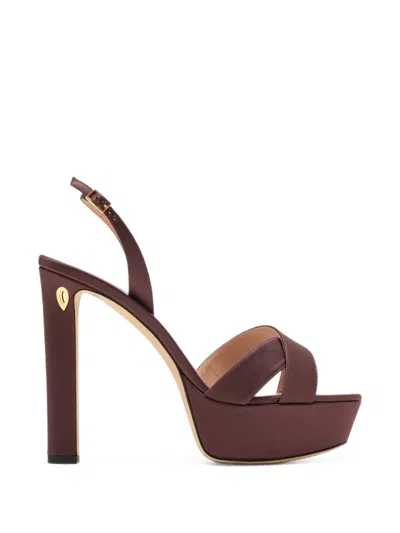 Jennifer Chamandi Leonardo Platform Sandals In Purple
