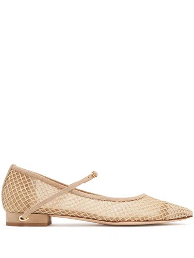 Jennifer Chamandi Lorenzo Ballerina Shoes In Sand