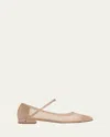 Jennifer Chamandi Lorenzo Ballerina Shoes In Sand