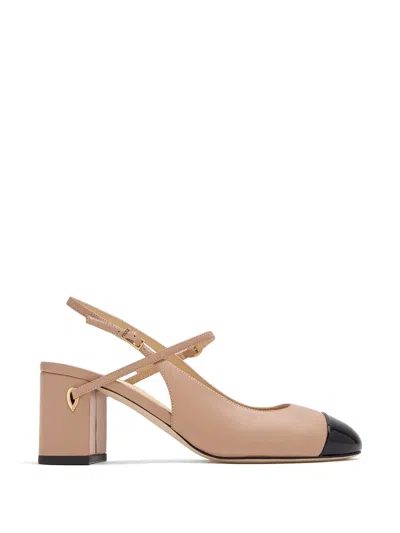 Jennifer Chamandi Mattia Slingback Pumps In Neutral