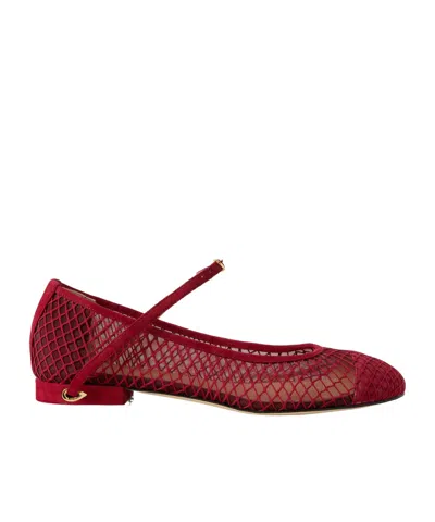 Jennifer Chamandi Paolo 20 Suede And Mesh Ballet Flats In Purple