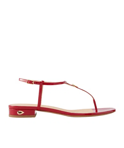 Jennifer Chamandi Pietro 20 Patent-leather Sandals In Gray