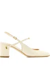 Jennifer Chamandi Slingback Block-heel Pumps In White