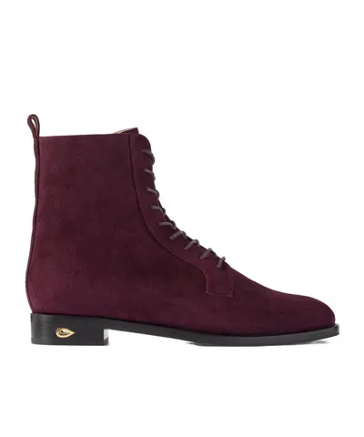 Jennifer Chamandi Brando 20 Suede Ankle-boots In Purple