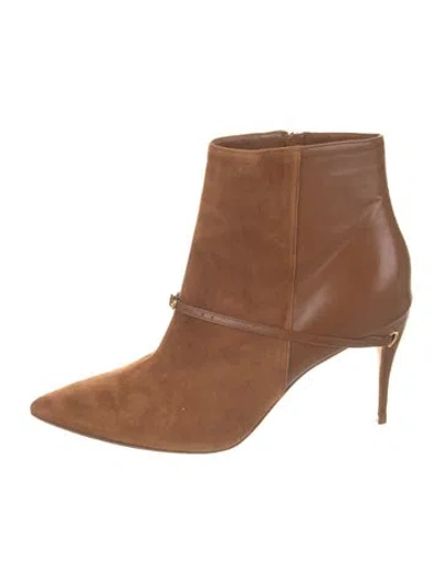 Pre-owned Jennifer Chamandi Suede Boots In Brown