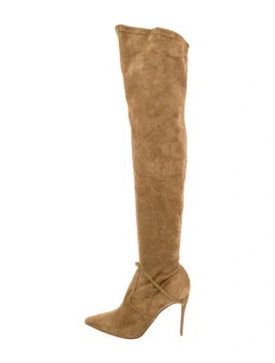 Pre-owned Jennifer Chamandi Suede Boots In Brown