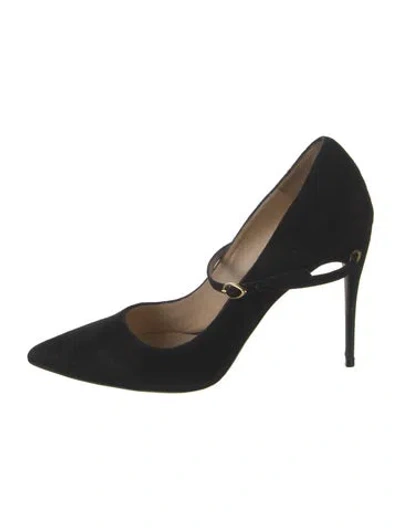 Pre-owned Jennifer Chamandi Suede Pumps In Black