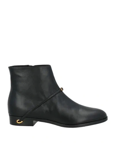 Jennifer Chamandi Woman Ankle Boots Black Size 5.5 Leather
