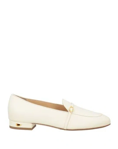 Jennifer Chamandi Woman Loafers Cream Size 8 Leather In White