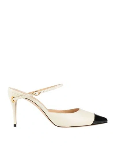 Jennifer Chamandi Woman Mules & Clogs Ivory Size 6 Leather In White