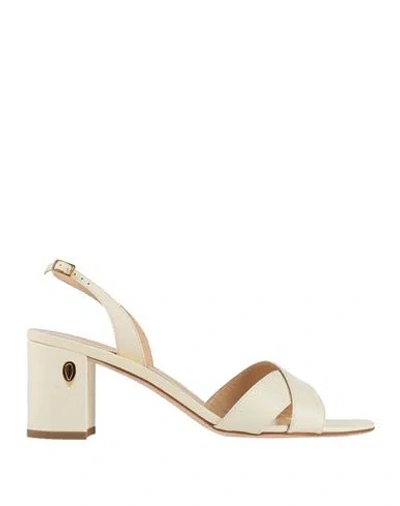 Jennifer Chamandi Woman Sandals Ivory Size 7 Leather In Neutral