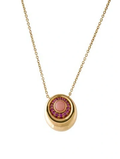 Pre-owned Jennifer Demoro 18k Opal & Sapphire Color Wave Pendant Necklace, 18.25" In Multi