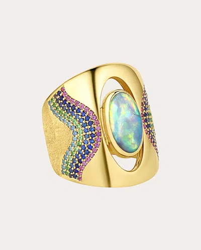 Jennifer Demoro Women's Color Wave Mood Ring 18k Gold
