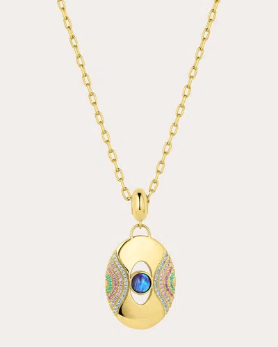 Jennifer Demoro Women's Color Wave 18k Gold Multi-stone Pendant Necklace In Multicolor