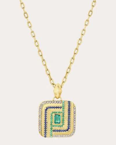 Jennifer Demoro Women's Color Wave Path Necklace 18k Gold In Multi