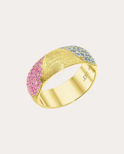 Jennifer Demoro Women's Color Wave 18k Gold Multi-stone Ring In Pink/blue