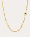 Jennifer Demoro Women's Lapis Lazuli Barley Corn Necklace In Gold
