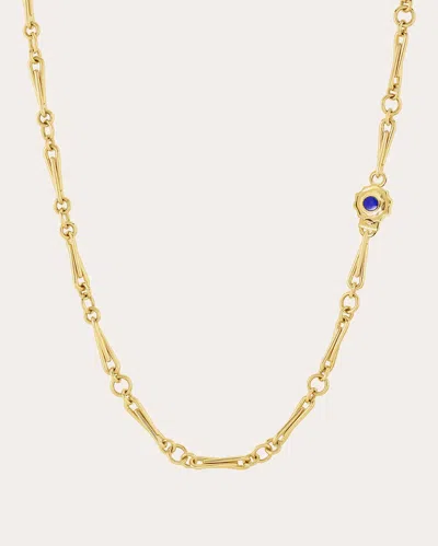 Jennifer Demoro Women's Lapis Lazuli Barley Corn Necklace In Gold