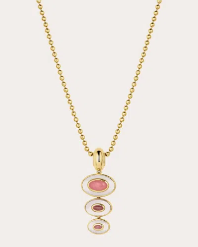 Jennifer Demoro Women's Solara 18k Gold Mother Of Pearl And Opal Pendant Necklace In Pink