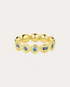 Jennifer Demoro Women's Sapphire Bezel Eternity Ring In Blue