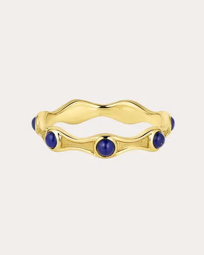 Jennifer Demoro Women's So Wavy 18k Gold Lapis Lazuli Stackable Ring In Blue