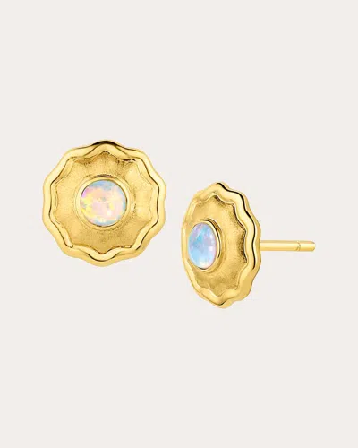 Jennifer Demoro Women's So Wavy Opal Stud Earrings 18k Gold
