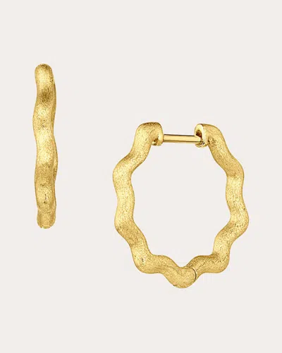 Jennifer Demoro Women's So Wavy Stardust Huggie Earrings In Gold