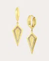 Jennifer Demoro Women's Stardust 18k Gold Champagne Diamond Earrings In Gold