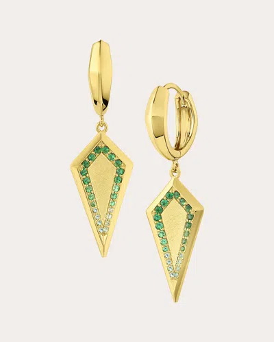 Jennifer Demoro Women's Stardust 18k Gold Tsavorite Earrings In Green